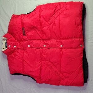 VINTAGE Polo Sport Ralph Lauren Jacket Vest Down Nylon Puffer Script Logo XL 90s